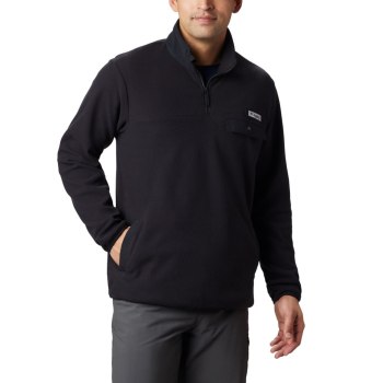 Columbia Harborside II Fleece, Pullover Negros Para Hombre | 687524-ZXC